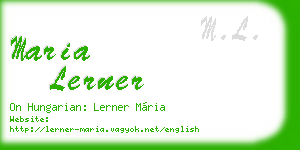 maria lerner business card