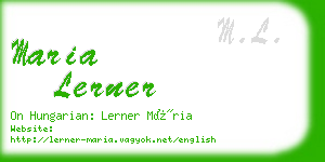 maria lerner business card